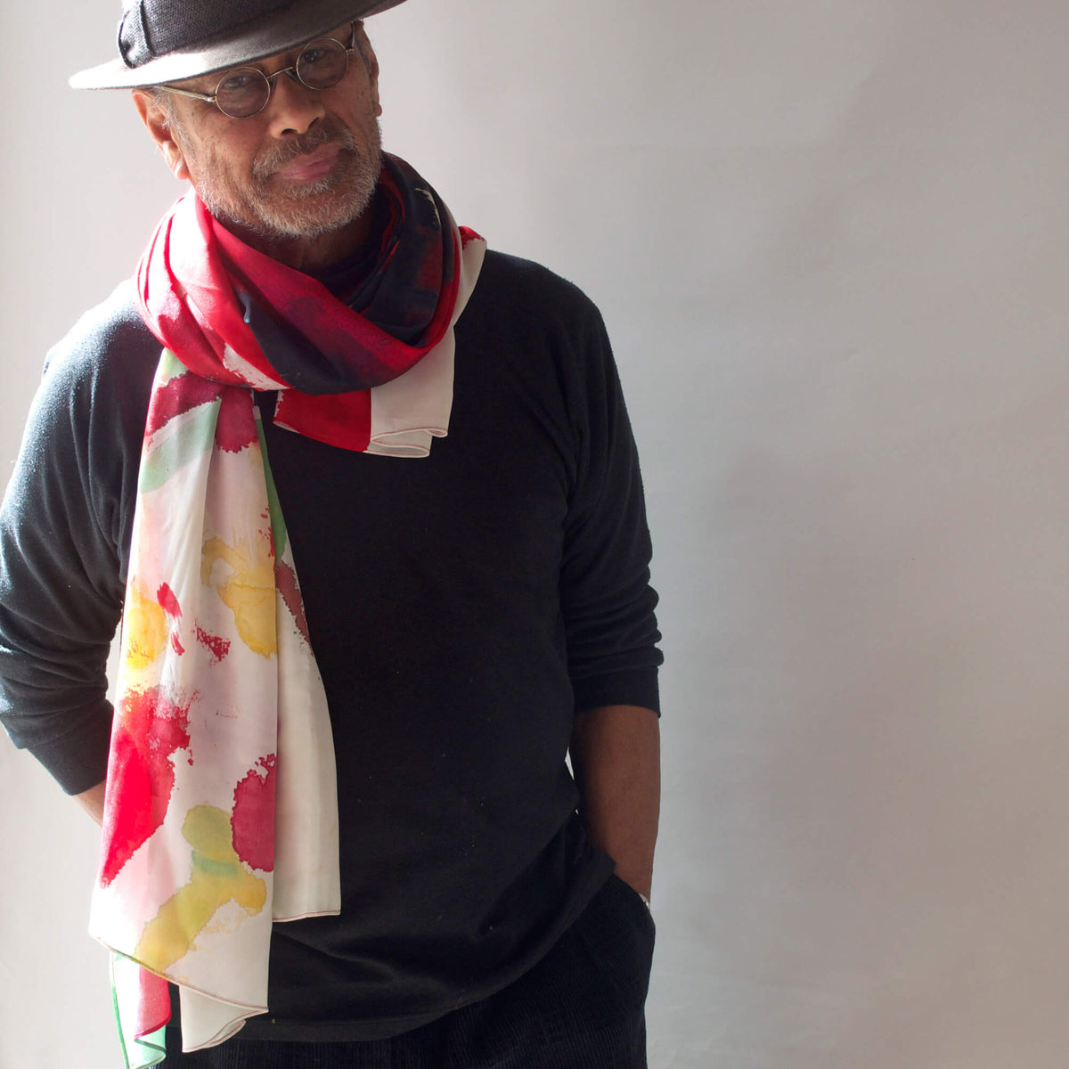 WILD SILK Swainsona formosa: Sturt’s Desert Pea Scarf – Ian de Souza